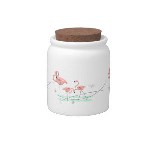 Flamingo Ocean Trio candy jar