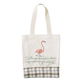 Flamingo Ocean Zazzle Heart Tote Bag by QuirkyChic at Zazzle