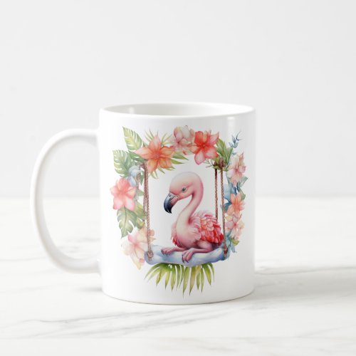 Flamingo on a Swing Mug