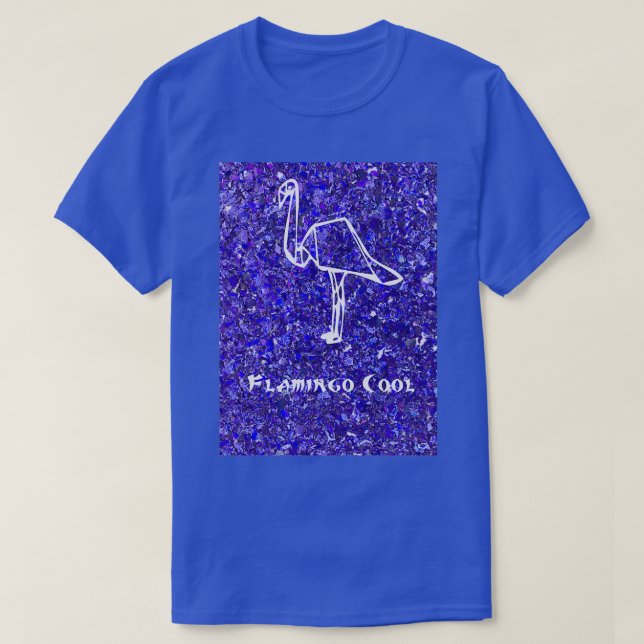 Flamingo on purple Glitter T-Shirt (Design Front)