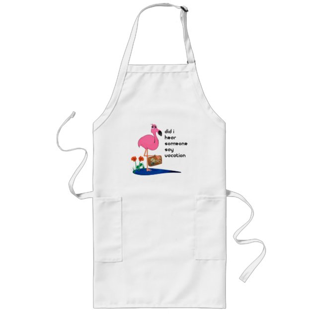 Flamingo on Vacation Apron (Front)
