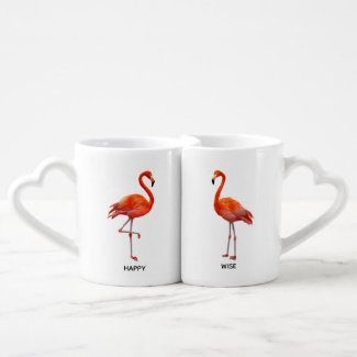 Flamingo on White Coffee Mug Set