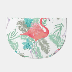 Flamingo, orchid: romantic vintage pattern. doormat