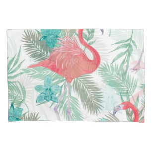 Flamingo, orchid: romantic vintage pattern. pillow case