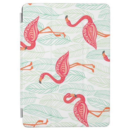 Flamingo Ornaments Leafy Vintage Pattern iPad Air Cover