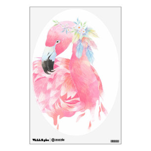 Flamingo Oval Wall Decal