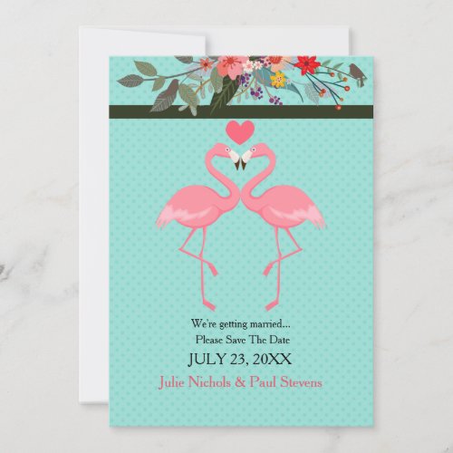 Flamingo Pair Invitation