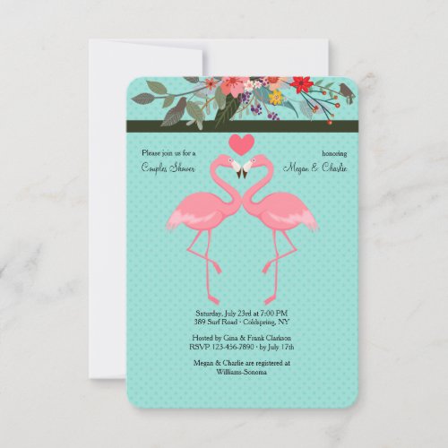 Flamingo Pair Invitation