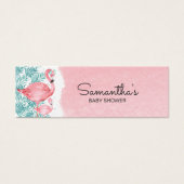 Flamingo & Palm Leaves Baby Shower Diaper Raffle (Front)