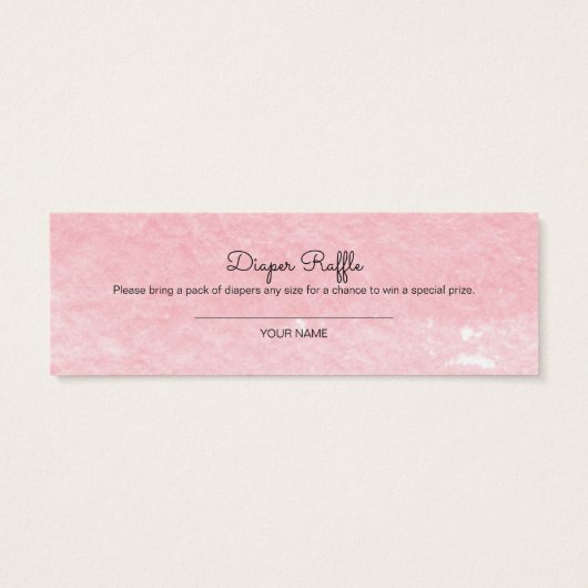 Flamingo & Palm Leaves Baby Shower Diaper Raffle (Back)