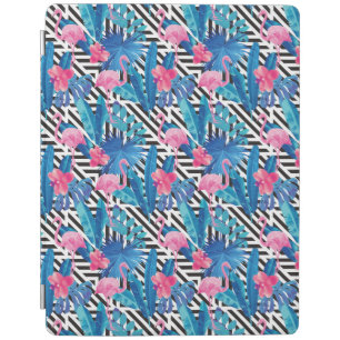 Flamingo & Palms on Geometric Pattern iPad Smart Cover