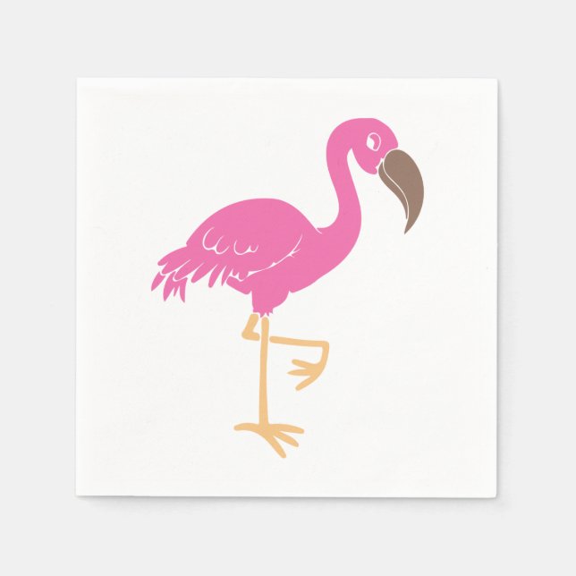 Flamingo Paper Napkins (Front)
