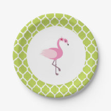 Flamingo Paper Plate
