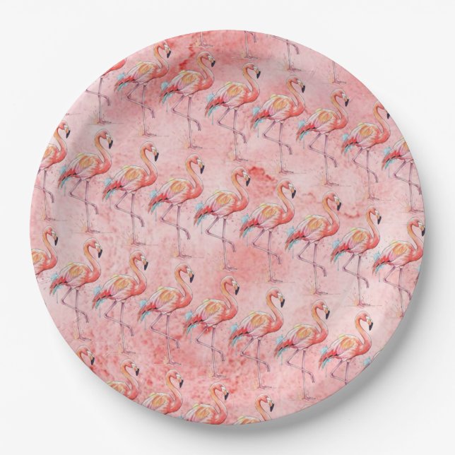 Flamingo Paper Plates (Front)