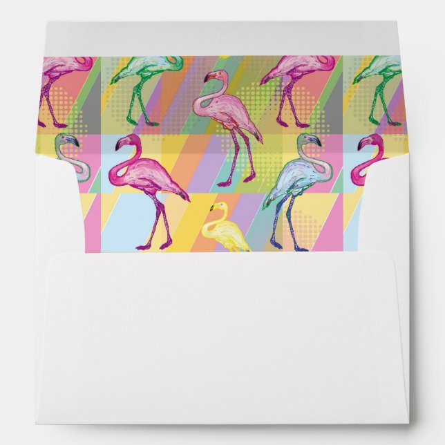 Flamingo Parade Envelope (Back (Bottom))