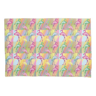 Flamingo Parade Pillow Case