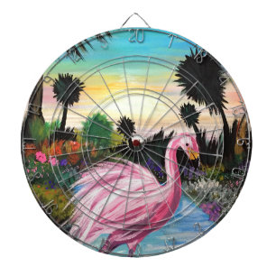 Flamingo Paradise  Dart Board
