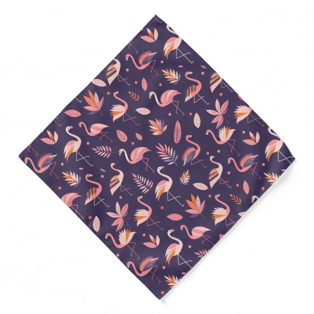 Flamingo Paradise Pattern Bandana (Front)