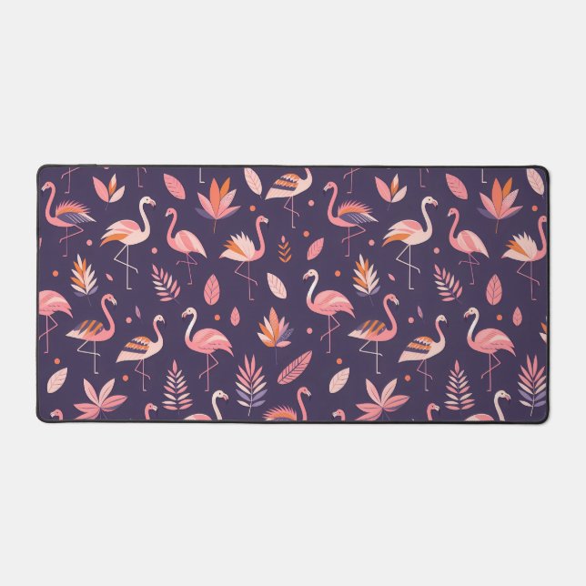 Flamingo Paradise Pattern Desk Mat (Front)