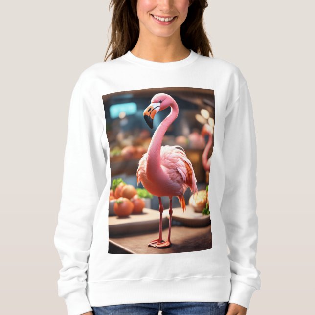 Flamingo Paradise T-Shirt –Vibrant Tropical Design Sweatshirt (Front)