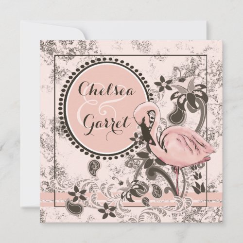 Flamingo Paradise Wedding Invitation