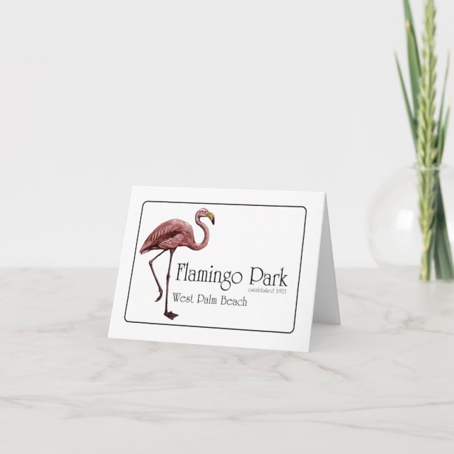 Flamingo Park note card (Front)