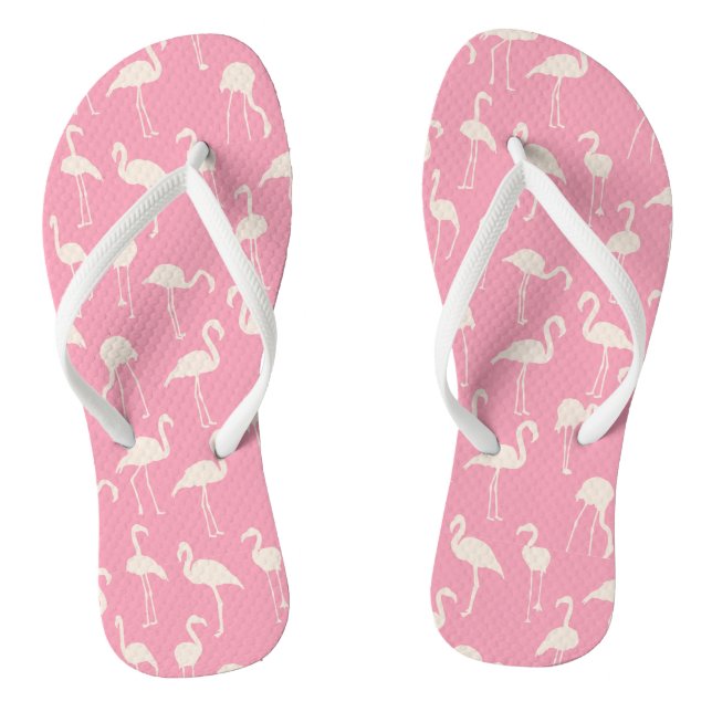 FLAMINGO PARK Pink Slim Strap FlipFlops Thongs (Footbed)