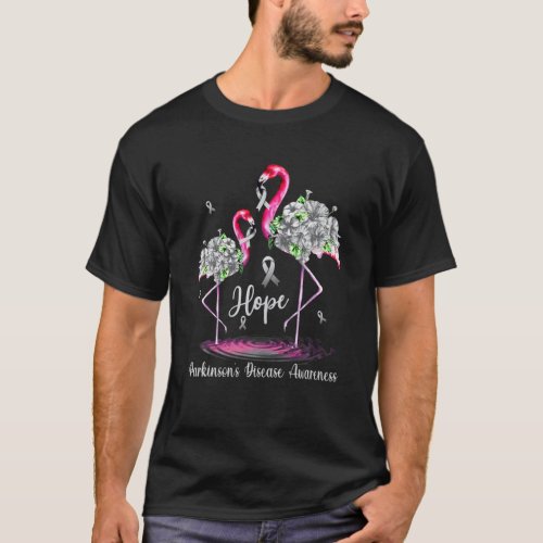 Flamingo Parkinsons Disease Awareness T_Shirt