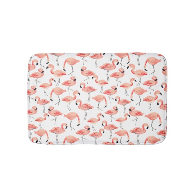 Flamingo Party Bathroom Mat (Front)