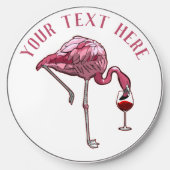 Flamingo Party Bird Personalized Wireless Charger (Front)