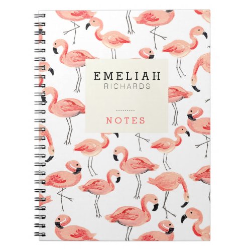 Flamingo Party Custom Notebook