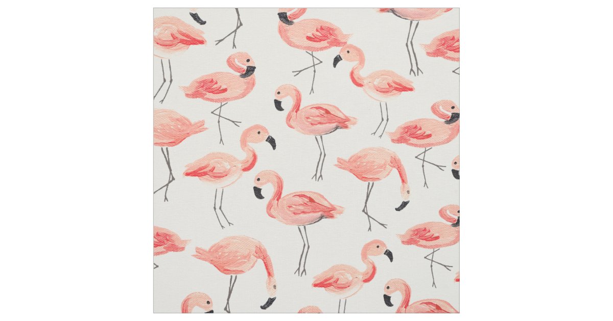 Flamingo Party Fabric | Zazzle