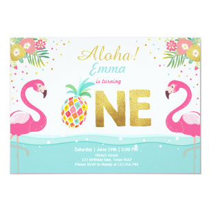 flamingo birthday invitations zazzle