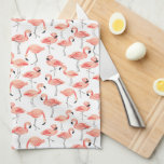Flamingo Party Kitchen Towel<br><div class="desc">Hand painted pink flamingo pattern design by Shelby Allison.</div>