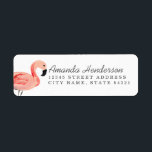 Flamingo Party Label<br><div class="desc">Hand painted pink flamingo pattern design by Shelby Allison.</div>