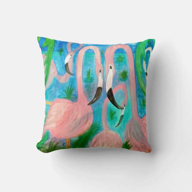 Flamingo Party Pillow (Front)