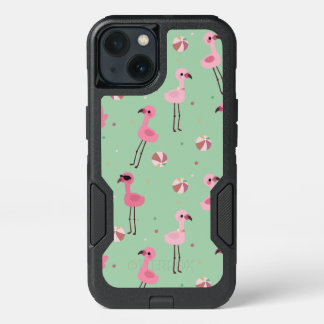 Flamingo Party - Pistachio iPhone 13 Case
