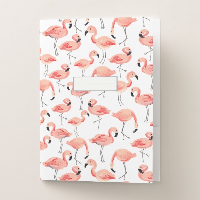 Flamingo Party Pocket Folder (Front)