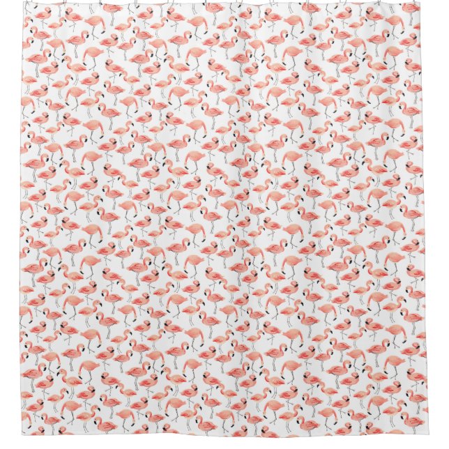 Flamingo Party Shower Curtain (Front)