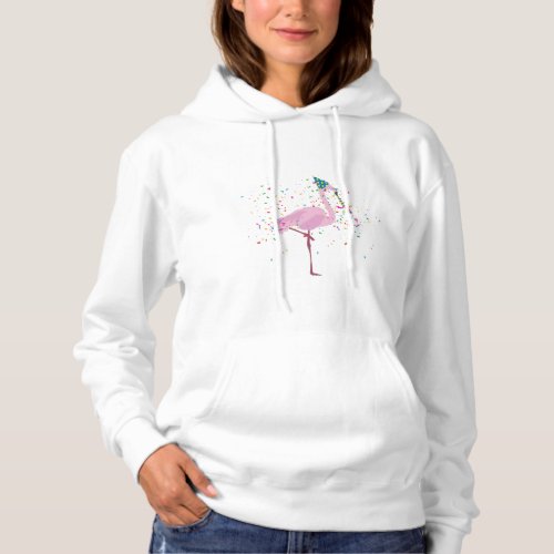 Flamingo Partying _ Animals Having a Party Hoodie