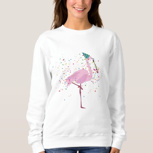 Flamingo Partying _ Animals Having a Party Sweatshirt