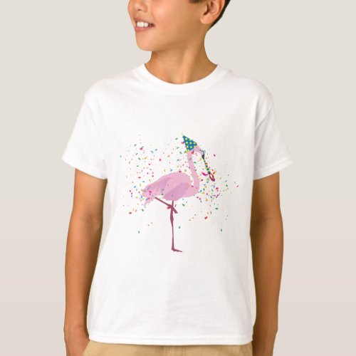 Flamingo Partying _ Animals Having a Party T_Shirt