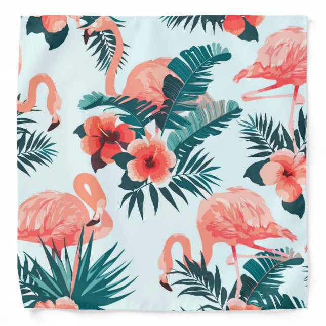 Flamingo Pattern Bandana (Front)