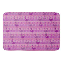 Flamingo Pattern Bath Mat (Pink)
