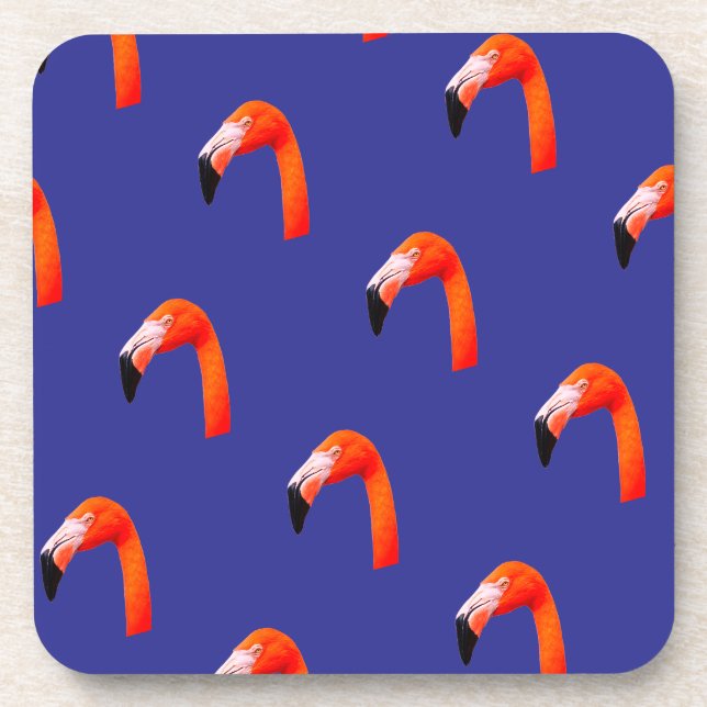 Flamingo-Pattern  Beverage Coaster (Front)