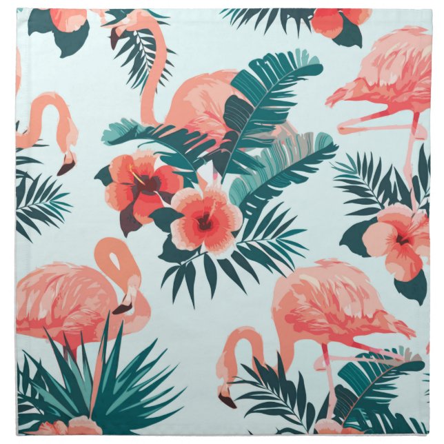 Flamingo Pattern Cloth Napkin (Front)