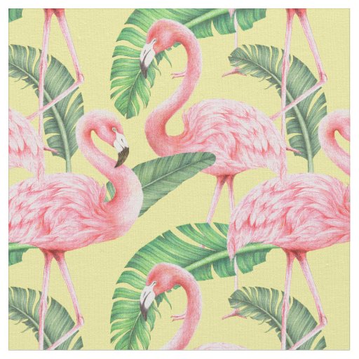 Flamingo pattern fabric