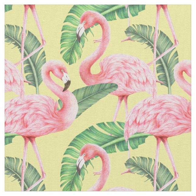 Flamingo pattern fabric (Close Up)