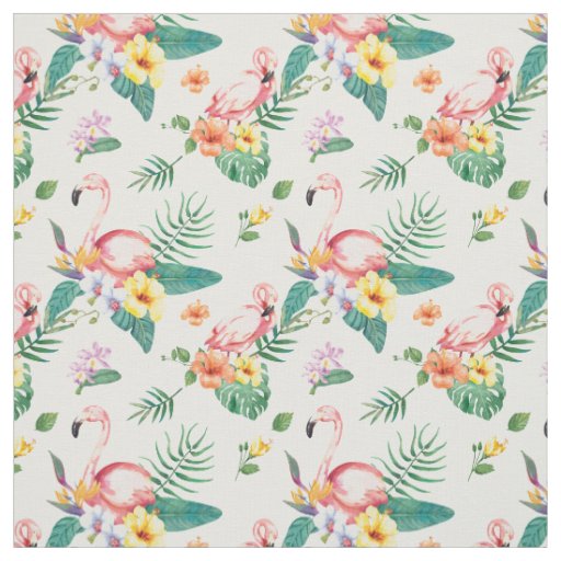 Flamingo pattern fabric