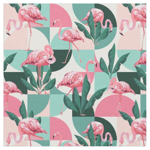 Flamingo pattern fabric